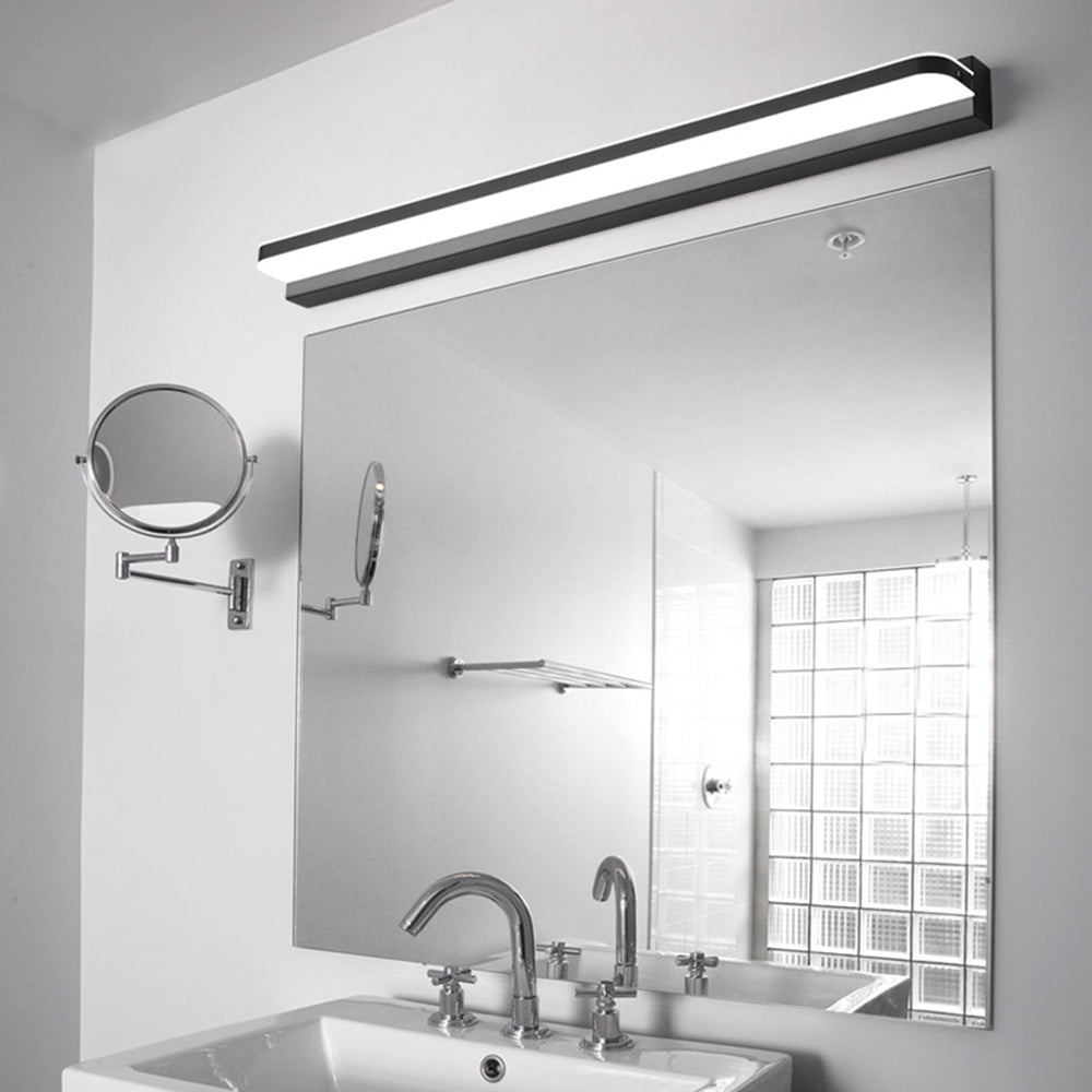 Rechthoekige LED Wandlamp met Spiegelverlichting Roestvrij Staal Driekleuren Schakelbaar Badkamer Slaapkamer | Sulvida