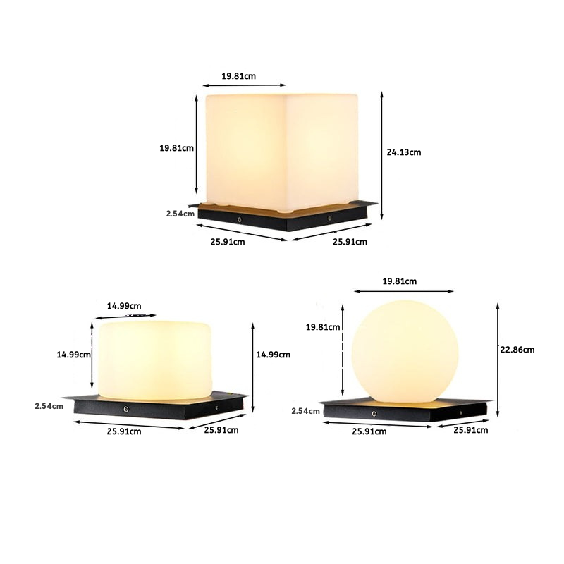 Sokkellamp Tuin LED Roestvrij Staal Waterdicht IP65 Moderne Buitenverlichting Bol Kubus Cilinder Terras | Sulvida