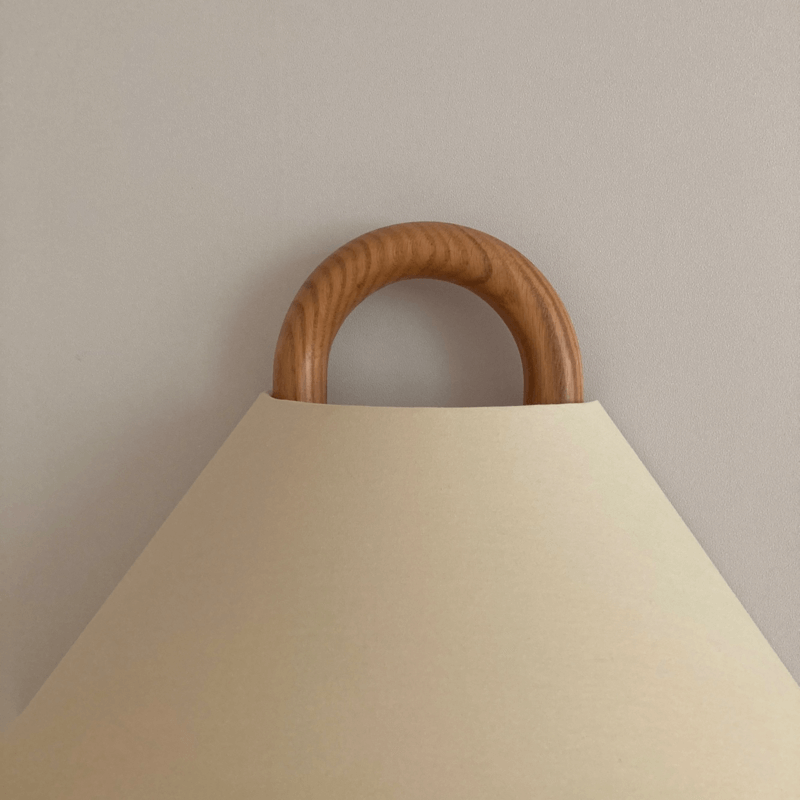 Wandlamp Massief Hout Halfronde Stoffen Kap Woonkamer Slaapkamer Sfeerverlichting Modern Design Warm Licht | Sulvida