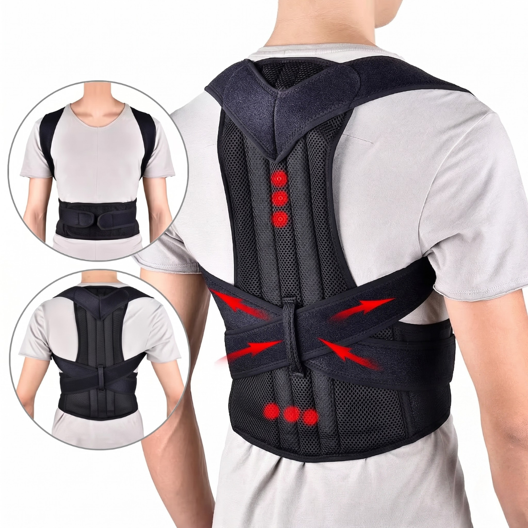 Verstelbare Houdingsbrace Unisex voor Rugondersteuning Schoudercorrectie Ademend Postuur Verbeteren Comfort | Sulvida