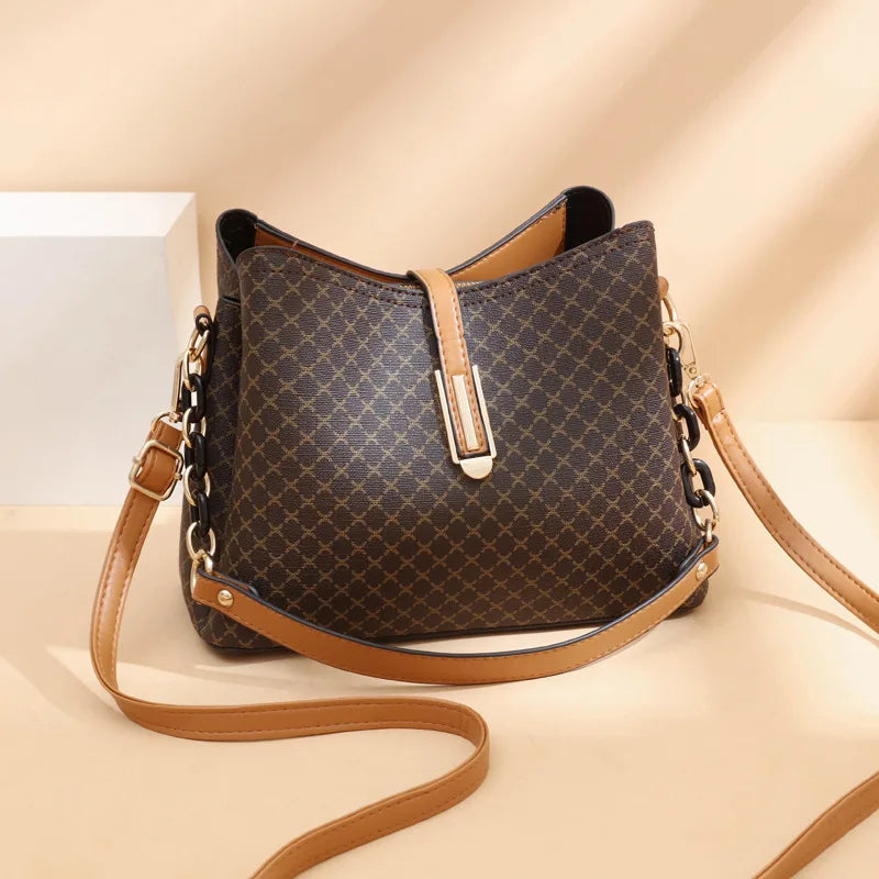 Schoudertas Dames Vintage Designstijl PU-Leer Beige Koffie Zwart Bruin Dagelijks Gebruik Mode Handtas | Sulvida