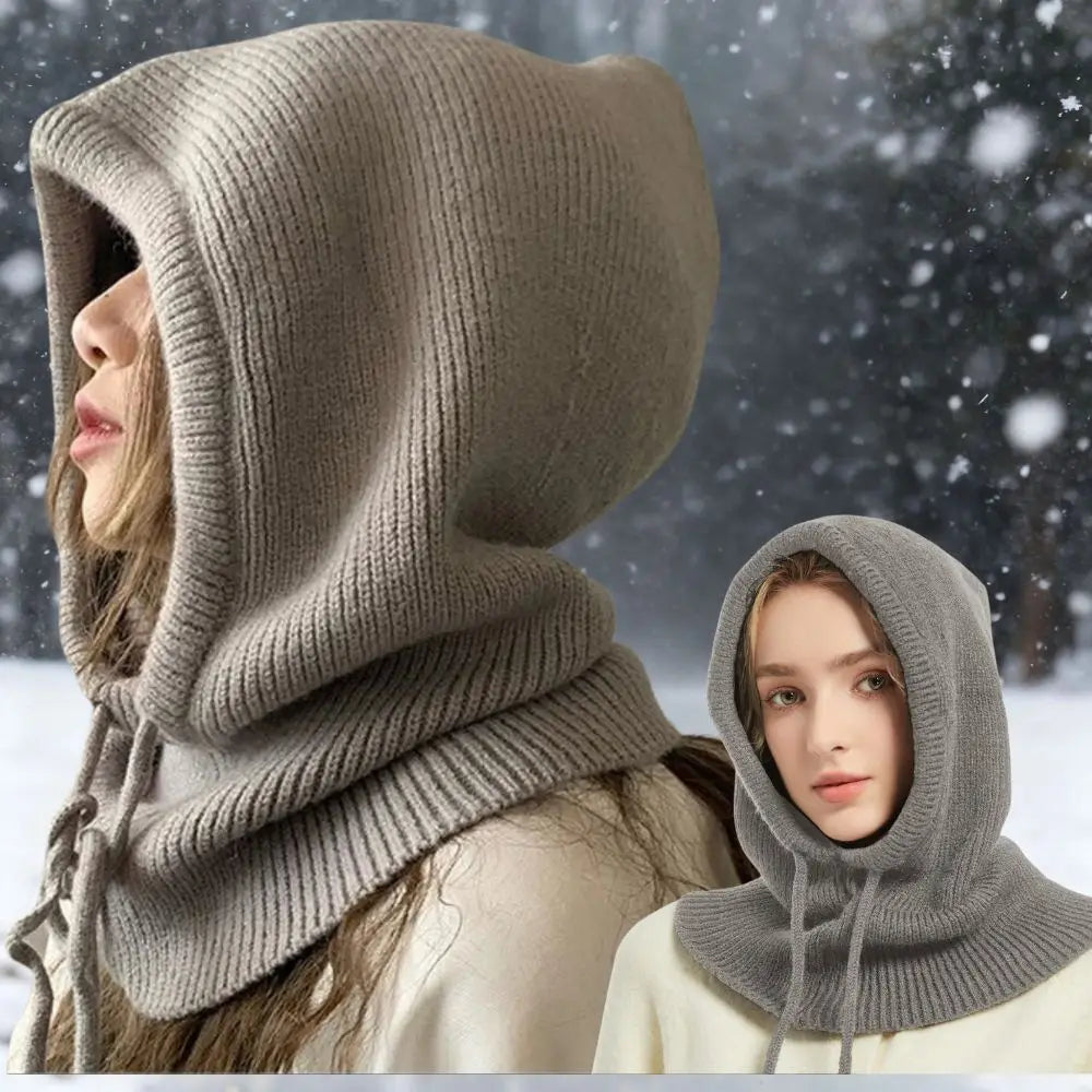 Gebreide Capuchon Bivakmuts met Nekwarmer – Warme Winteraccessoire voor Dames en Heren – Comfortabele Hoofdbedekking | Sulvida