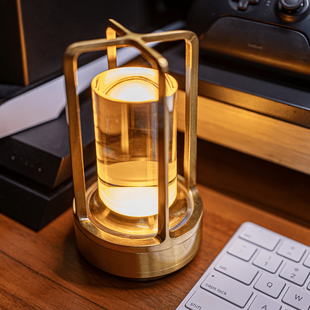 Kristallen Tafellamp Oplaadbaar USB Dimbaar Draadloos Gouden Zilveren Zwarte Lantaarn LED Sfeerverlichting | Sulvida