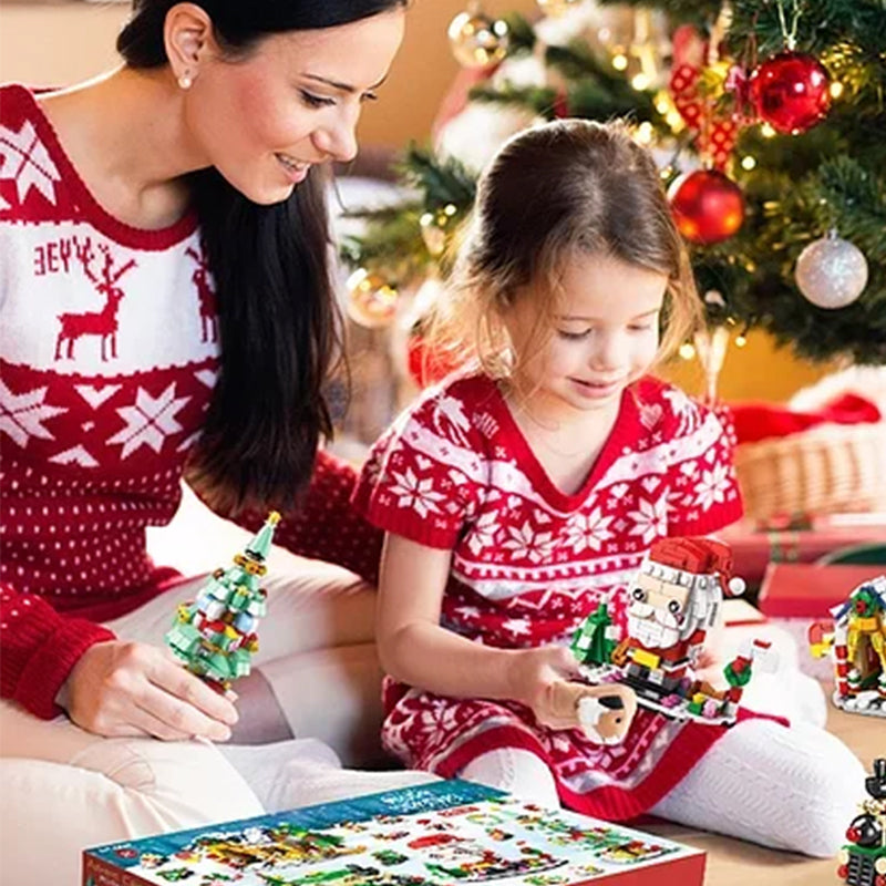 Adventskalender Bouwstenen Kerstset 24 Dagen Speelgoed Creatief Constructie Puzzel Kerst December Kinderen | Sulvida