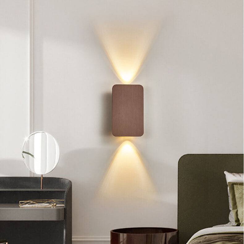 Minimalistische Wandlamp Aluminium 2-Lichts LED Rechthoekig Vlak Paneel Scandinavisch Interieur Gang Slaapkamer | Sulvida