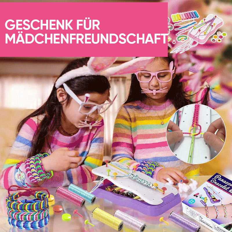 Kit créatif pour enfants : tressage et tissage, jouet créatif pour fabriquer des bracelets d’amitié, développer la motricité et apprendre en s’amusant | Sulvida