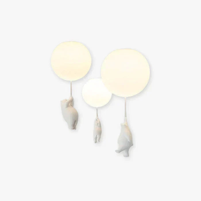 Kinder Plafondlamp met Beermotief en Ballon – Speelse Verlichting voor Kinderkamer en Babykamer | Sulvida