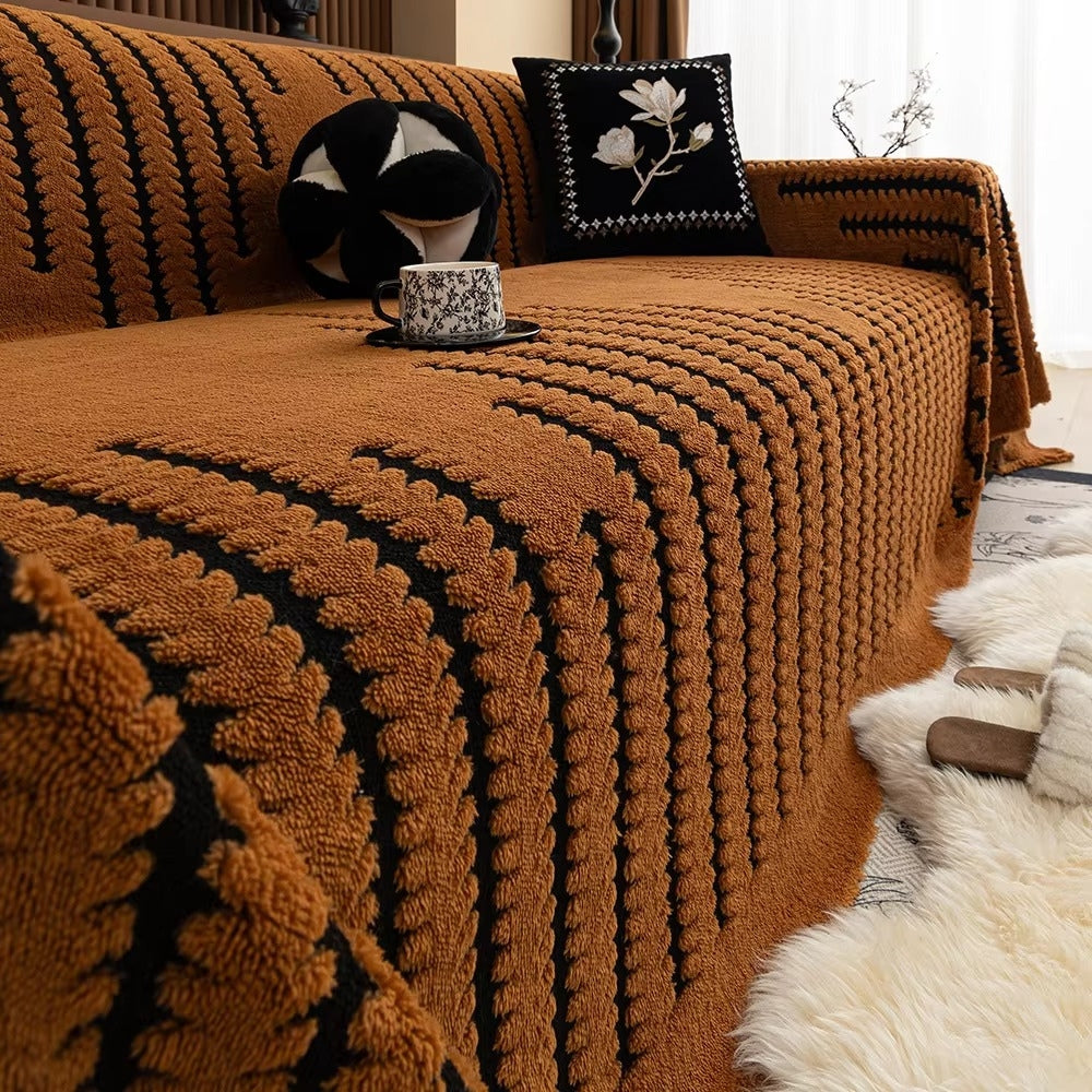 Gevoerde bankhoes met getuft patroon voor warmte en bescherming zitmeubel vintage interieur stijlvol | Sulvida