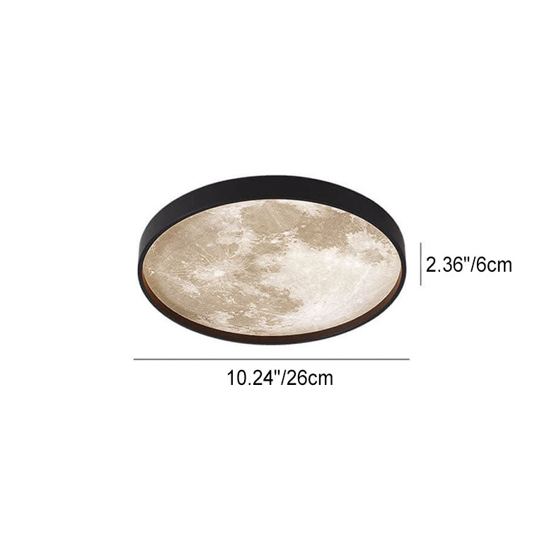 Ronde plafondlamp met LED ijzer acryl dimbaar zwart wit voor woonkamer slaapkamer moderne interieurverlichting | Sulvida