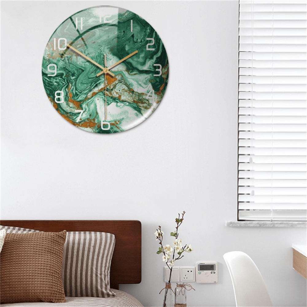 Ronde Wandklok Luxe Gouden Accent Moderne Tijdweergave Stille Uurwerk Klokken Wanddecoratie Interieur Kleur Grijs | Sulvida
