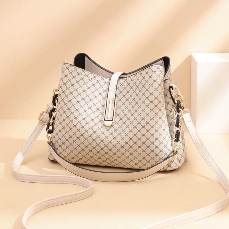 Schoudertas Dames Vintage Designstijl PU-Leer Beige Koffie Zwart Bruin Dagelijks Gebruik Mode Handtas | Sulvida