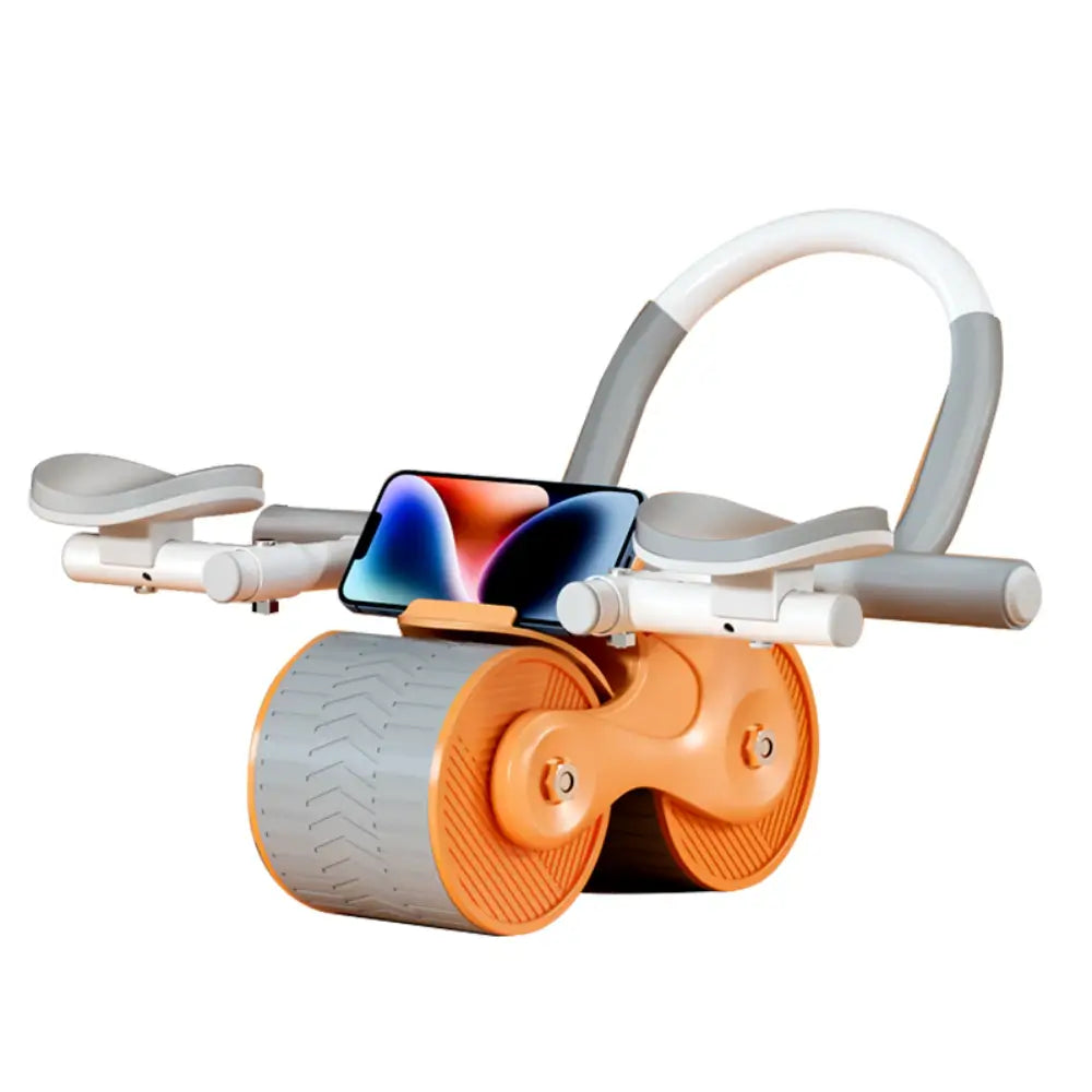 Buikspierwiel met Elleboogsteun Zwart Oranje Grijs Fitness Core Training Workout Oefening Roller Home Gym | Sulvida