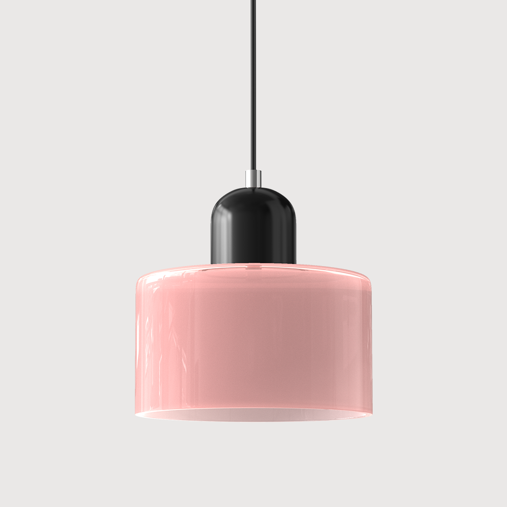 Glazen Hanglamp Bauhaus Stijl E27 Fitting Gekleurde Kap Eetkamer Interieur Designverlichting Woonkamer | Sulvida