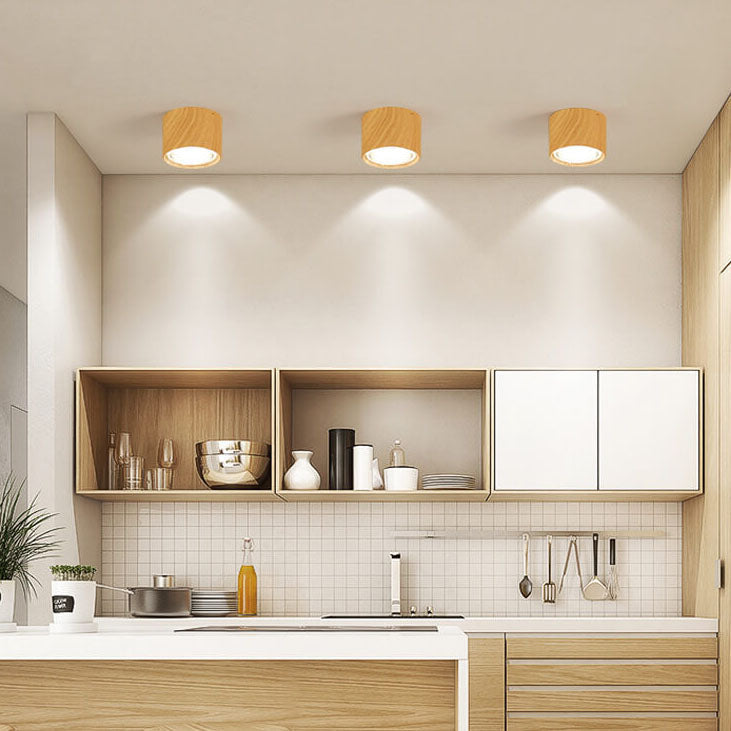 LED Plafondspot Cilinder Verstelbaar Mat Zwart Wit Houtkleur Modern Richtbaar Opbouwspot Binnen Licht | Sulvida