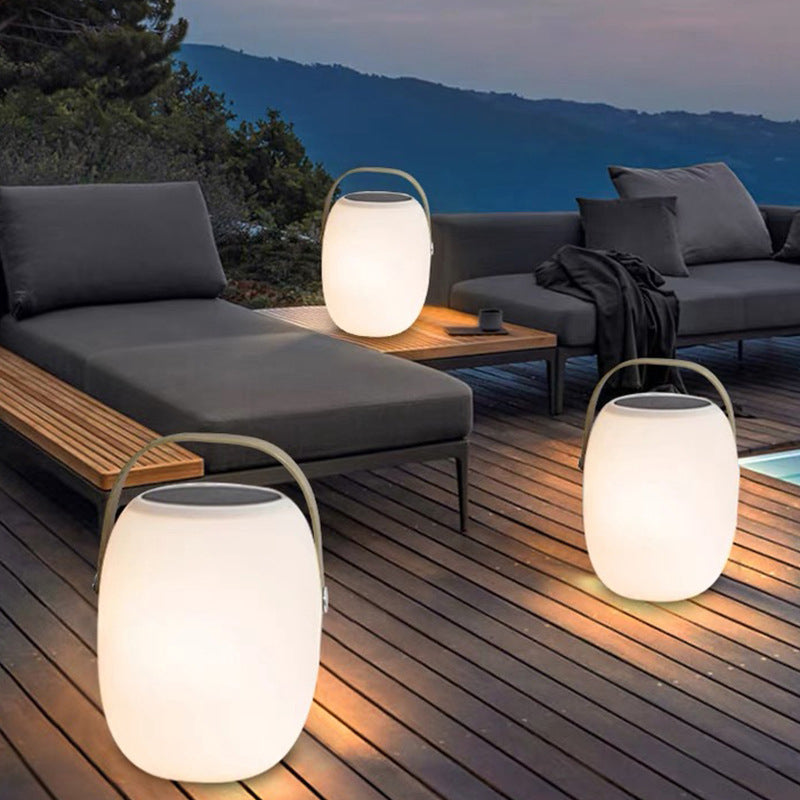 Draagbare Solar LED Tuinlamp Wit Polyethyleen Waterdicht Multifunctioneel Sfeerverlichting Tuin Terras | Sulvida