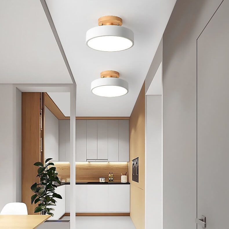 Plafondlamp Hout LED Rond Modern Design Eetkamer Slaapkamer Gang Warm Wit Neutraal Koel Dimbaar Woonkamer | Sulvida
