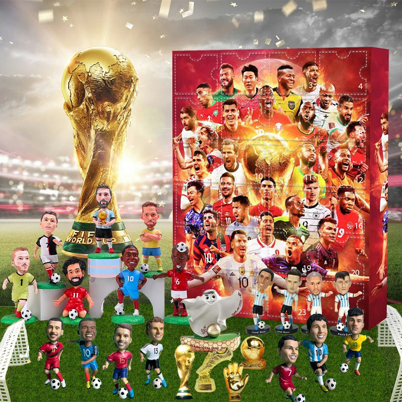 Calendrier de l’Avent de football 24 surprises Décompte de décembre Fêtes Cadeau pour enfants Collection de jouets | Sulvida