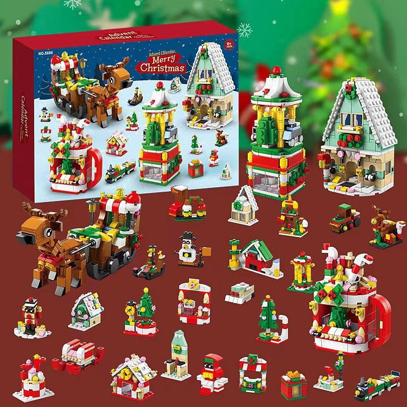 Adventskalender Bouwstenen Kerstset 24 Dagen Speelgoed Creatief Constructie Puzzel Kerst December Kinderen | Sulvida