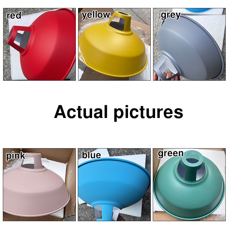 Industriële hanglamp metalen kap gekleurd één fitting vintage eetkamer keukenverlichting landelijke stijl | Sulvida