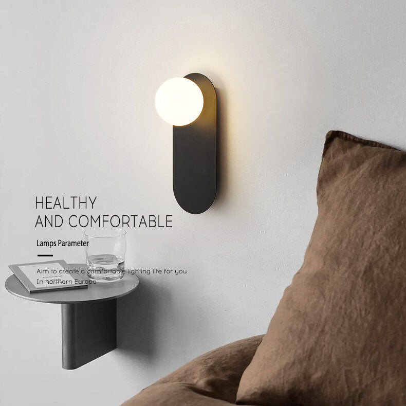 Glazen Wandlamp met Ringvormige Basis Minimalistisch Design voor Gang Woonkamer Slaapkamer Hal Verlichting | Sulvida