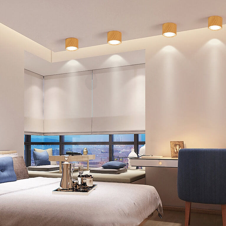 LED Plafondspot Cilinder Verstelbaar Mat Zwart Wit Houtkleur Modern Richtbaar Opbouwspot Binnen Licht | Sulvida