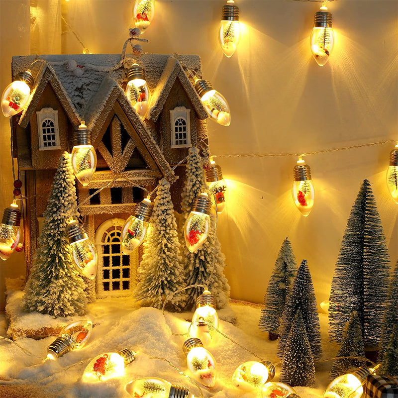 LED Lichtslinger Kerstfiguren met 10 Lampjes 1,5-2 Meter Kerstversiering Warmwit USB Sfeerverlichting Binnen | Sulvida