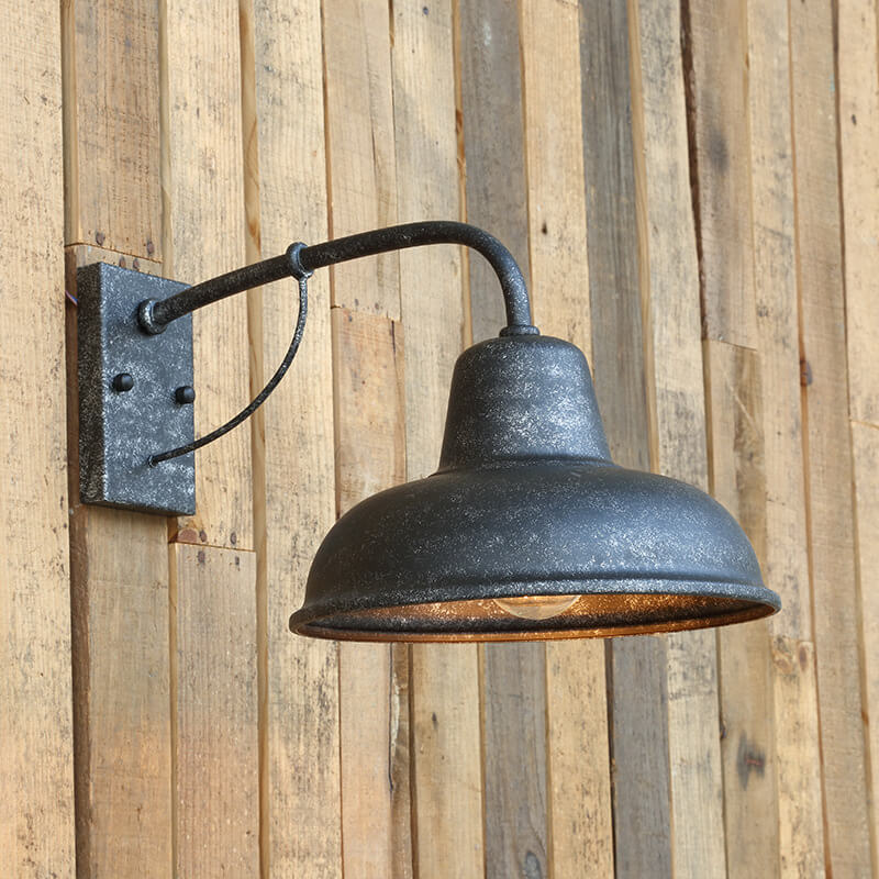 Metalen wandlamp buiten vintage zwart waterdicht 26 cm industrieel sfeerlicht gevellamp tuin terras balkon | Sulvida