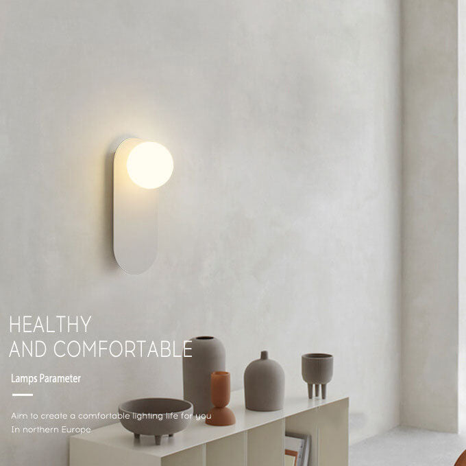 Glazen Wandlamp met Ringvormige Basis Minimalistisch Design voor Gang Woonkamer Slaapkamer Hal Verlichting | Sulvida