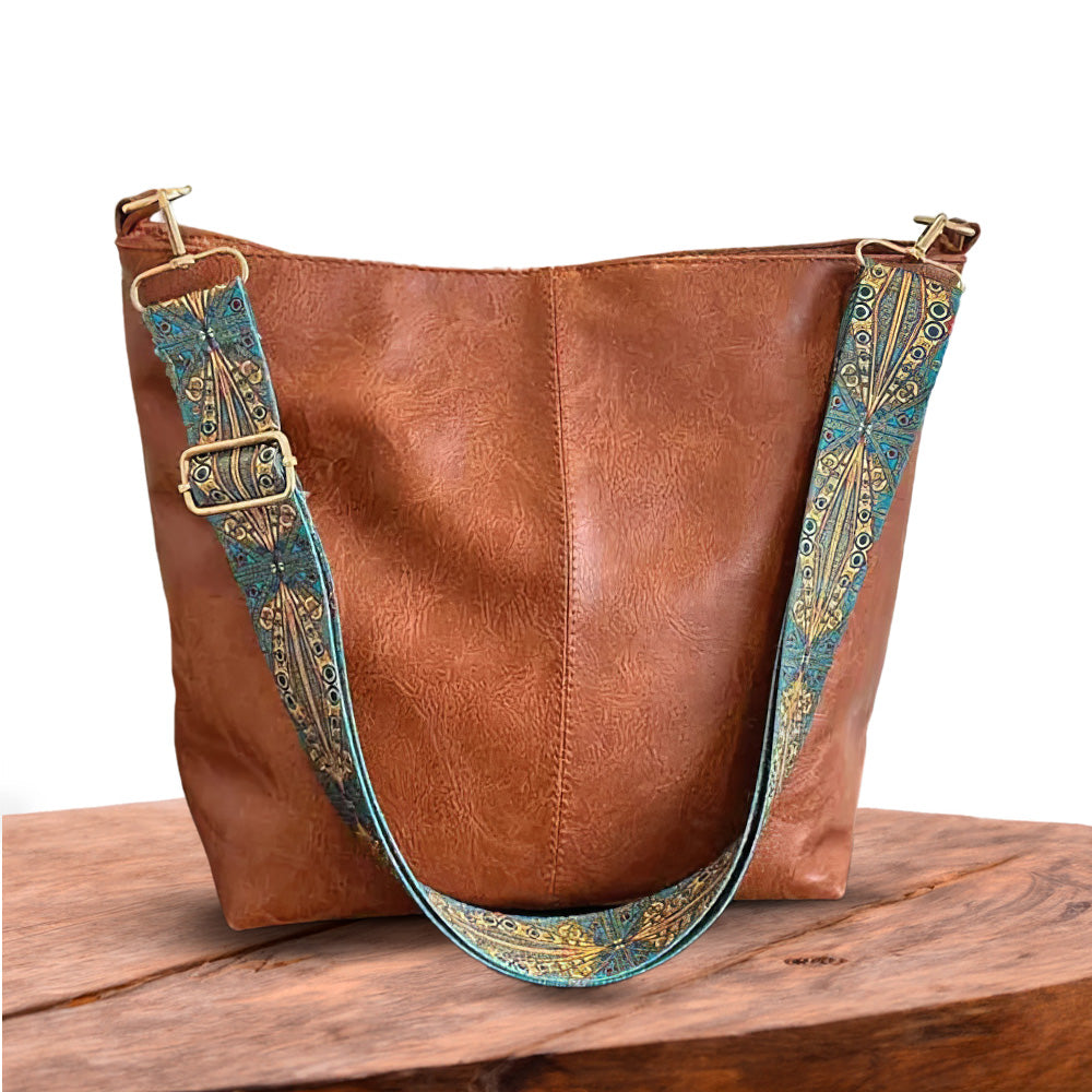 Vintage Leren Schoudertas Dames Premium Kwaliteit Magnetische Sluiting Verstelbare Riem Crossbody Handtas | Sulvida