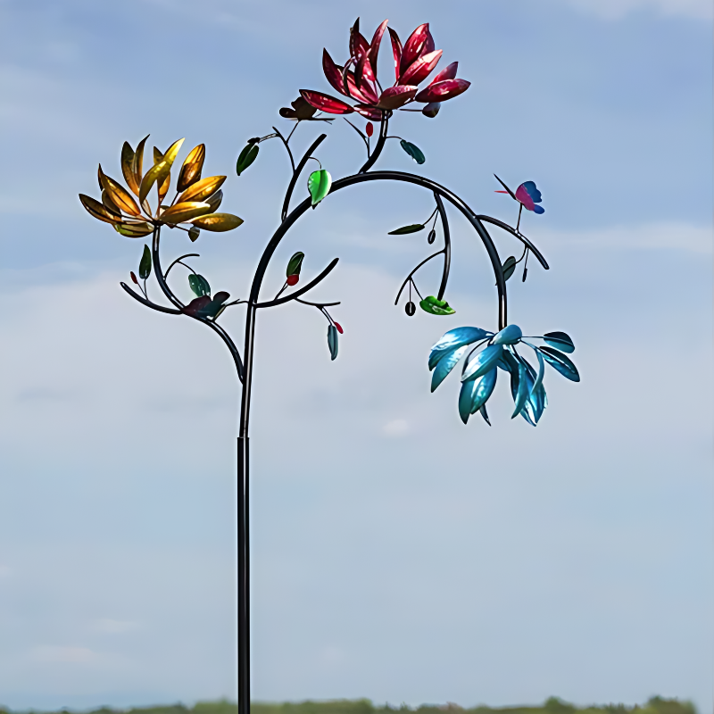 Windspel Tuindecoratie met Bloemen en Vlinders – Brengt Kleur en Beweging in je Buitenruimte – Weerbestendig en Sfeervol voor Tuin Terras Balkon of Oprit | Sulvida