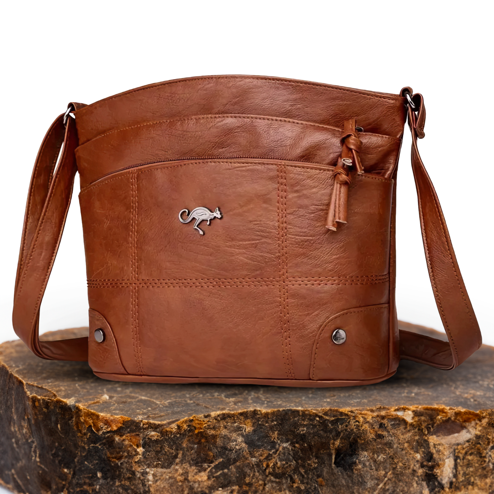 Leren Schoudertas Bruin of Zwart Vintage Shopper Dames Vakantie Handtas Draagtas Werktas Duurzaam Design | Sulvida