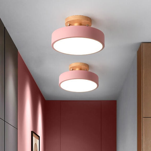Plafondlamp Hout LED Rond Modern Design Eetkamer Slaapkamer Gang Warm Wit Neutraal Koel Dimbaar Woonkamer | Sulvida