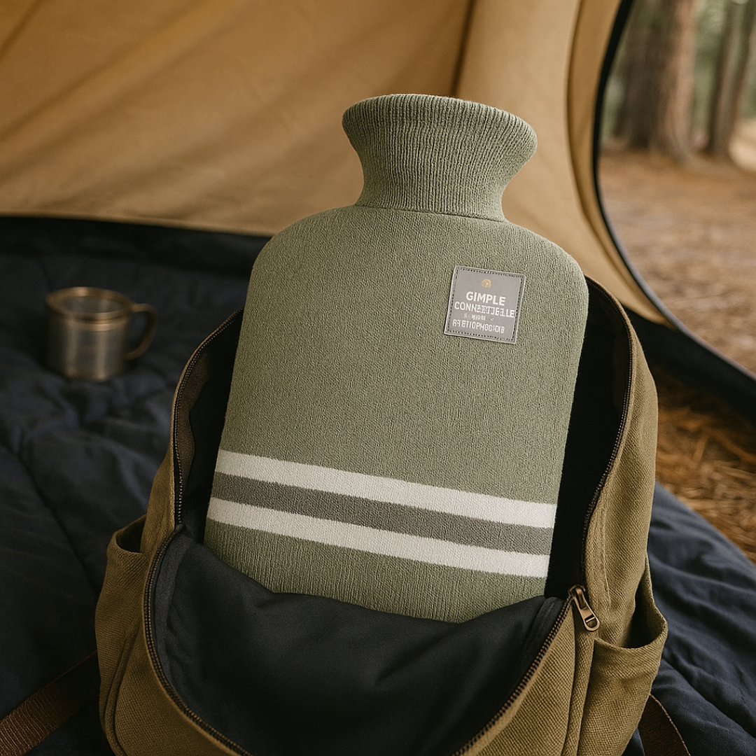 Kruik met Gebreide Hoes 1 Liter – Warmhoudend Comfort voor Buik en Voeten Langdurige Warmte Ontspanning | Sulvida