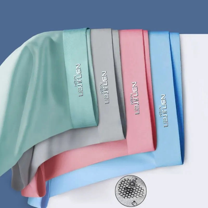 4-Pack Heren Boxershorts IJszijde Ultra Ademend Antibacterieel Grafeen Ondergoed Seamless Comfortabel | Sulvida