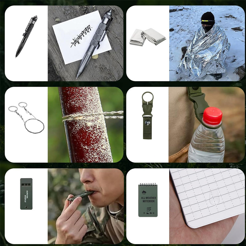24-Daagse Adventskalender Survival Outdoor Kampeeruitrusting Gereedschap voor Natuurliefhebbers Cadeau-idee | Sulvida