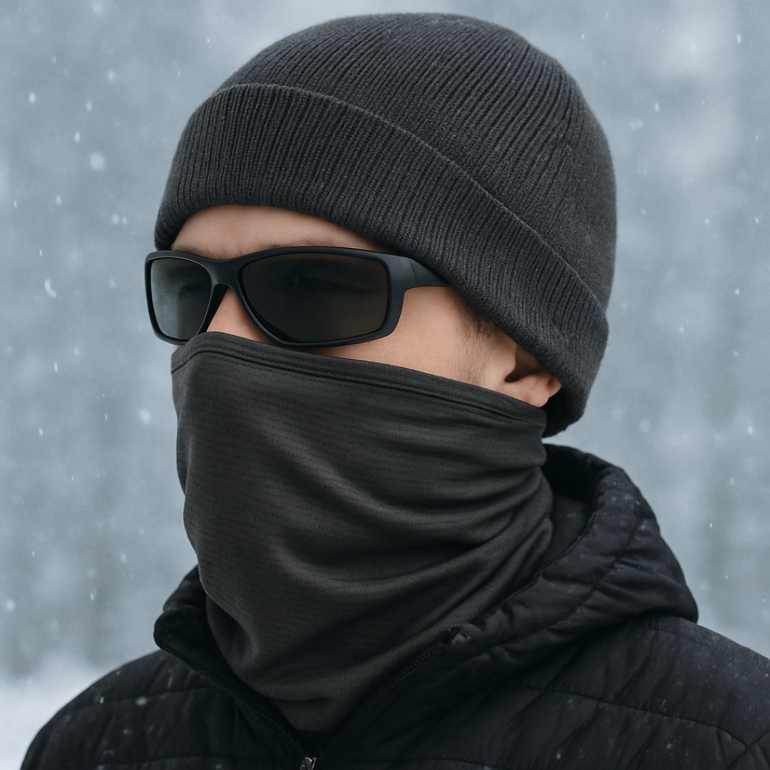 Halswarmers Set 2 Stuks Winter met Oorhaken Winddicht Zwart Wit Unisex Fleece Nekwarmer Ski Outdoor Sport | Sulvida