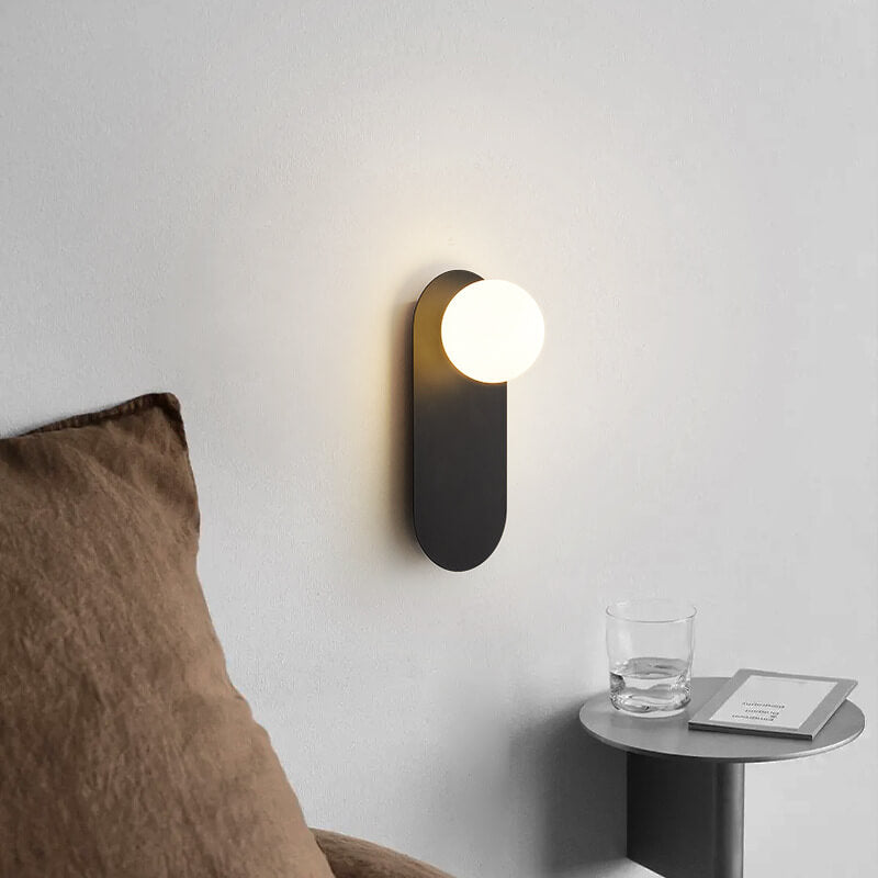 Glazen Wandlamp met Ringvormige Basis Minimalistisch Design voor Gang Woonkamer Slaapkamer Hal Verlichting | Sulvida