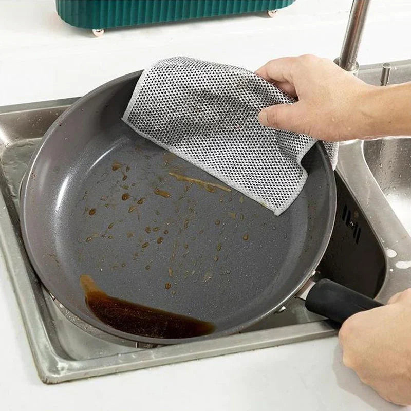 Krasvrije Vaatdoeken Set van 10 Stuks voor Afwassen Schoonmaken Herbruikbaar Mesh Vaatdoek Keuken Afwasdoekjes | Sulvida