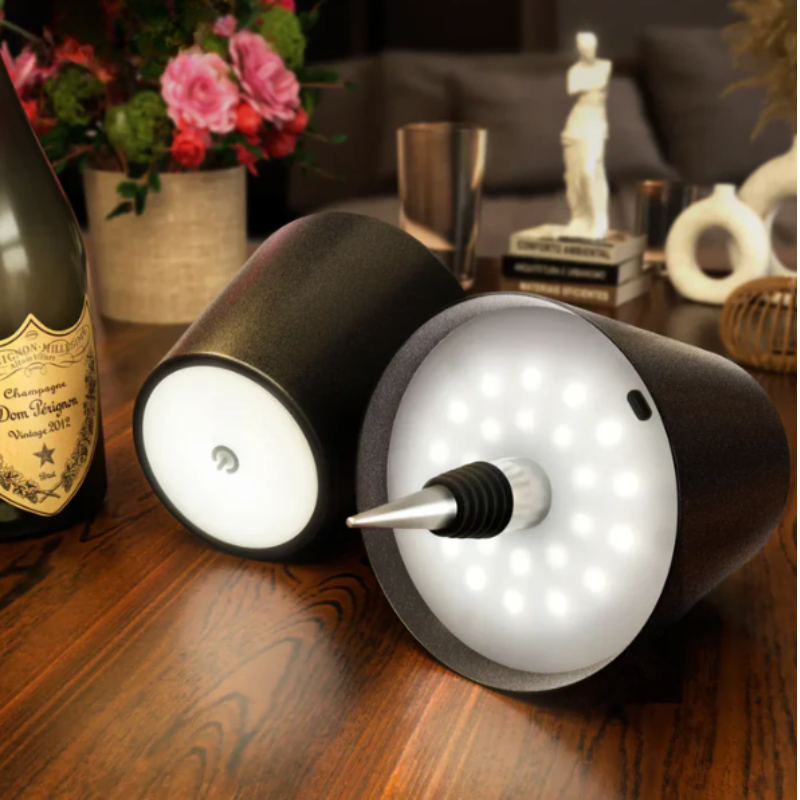 Oplaadbare Draadloze Flessenlamp met Touch Dimbaar Warm Wit LED-Licht – Decoratieve Tafellamp Sfeerverlichting voor Binnen en Buiten Terras Camping | Sulvida