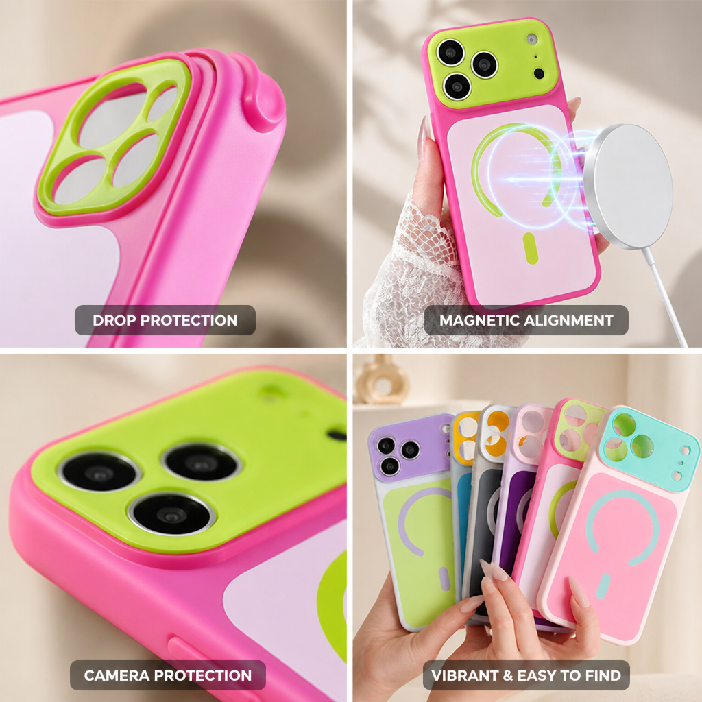 Coque magnétique avec coins renforcés pour iPhone 13 14 15 16 Pro Max, coque de protection antichoc | Sulvida