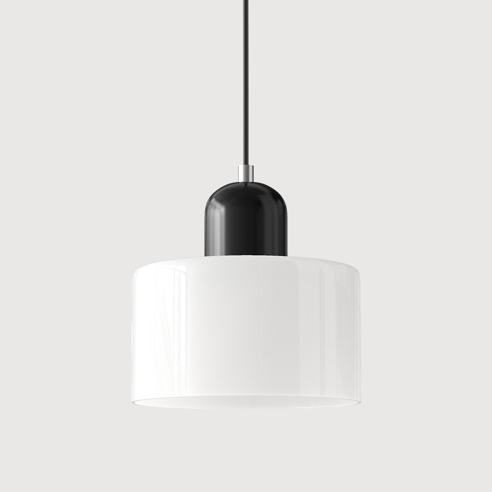 Glazen Hanglamp Bauhaus Stijl E27 Fitting Gekleurde Kap Eetkamer Interieur Designverlichting Woonkamer | Sulvida
