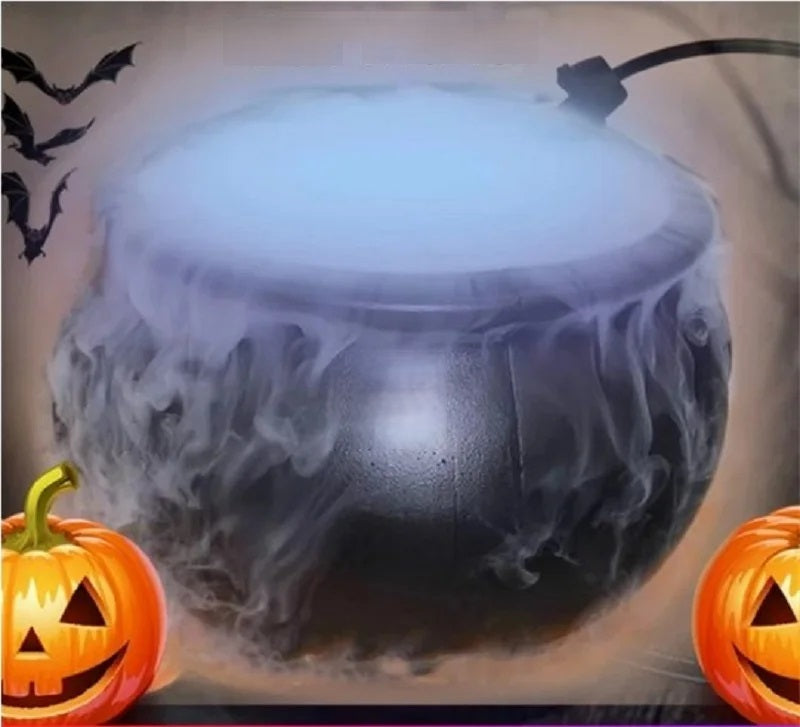 Heksenpot Nevelmachine met LED Verlichting Waterfontein Halloween Decoratie Feest Sfeerverlichting Mystiek | Sulvida