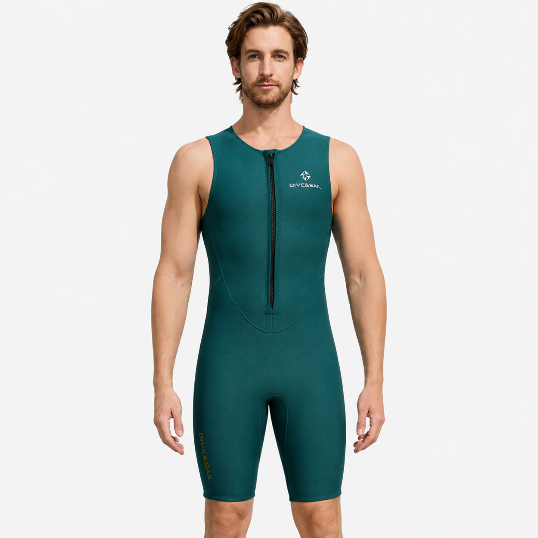 Mouwloos Shorty Wetsuit 2mm Neopreen Zwemmen Surfen Snorkelen Watersport Temperatuurregeling Flexibel | Sulvida