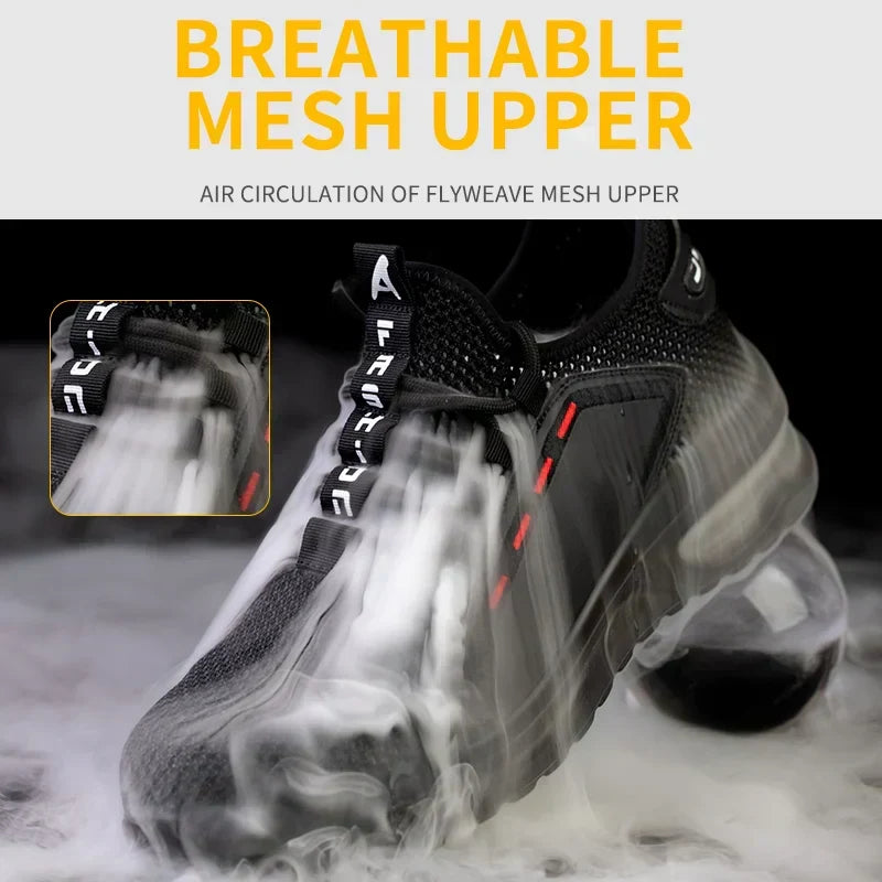 Veiligheidsschoenen met stalen neus ultralight antislip ademend werk footwear comfort grip werkschoenen EU 37-48 | Sulvida
