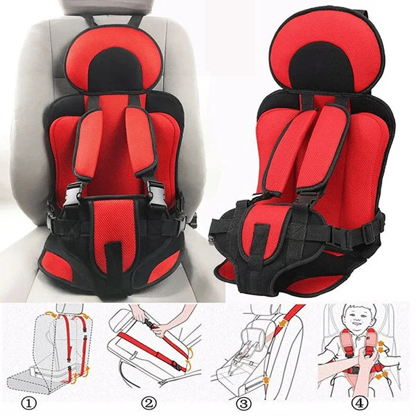 Autostoel voor Kinderen 9-36 kg Verstelbaar met 5-Punts Veiligheidsgordel Grijs Roze Rood Beige 55×24×36 cm Kind | Sulvida