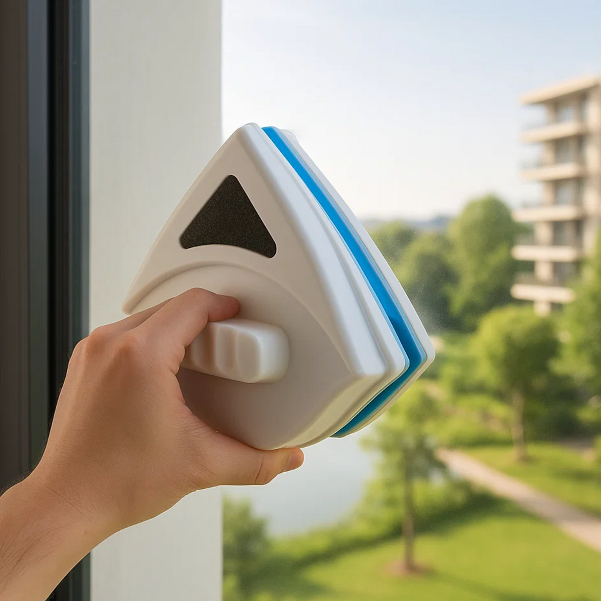 Magnetischer Fensterreiniger für Doppelverglasung, Glasreinigung auf beiden Seiten gleichzeitig | Sulvida