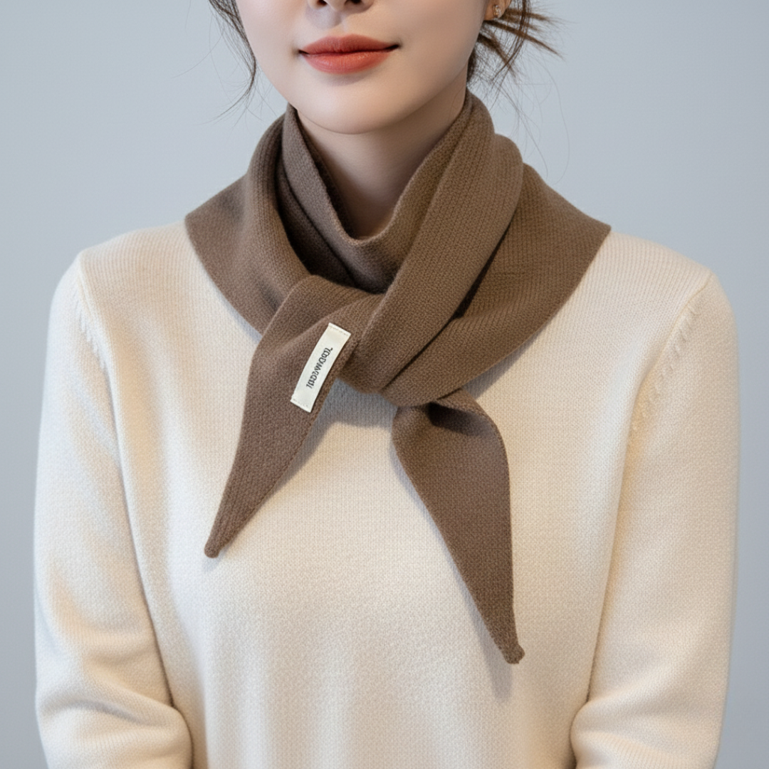 Gebreide Wolmix Driehoekige Sjaal Winteraccessoire Warm Halsdoek Stijlvol Herfst Cadeau Unisex Omslagdoek | Sulvida
