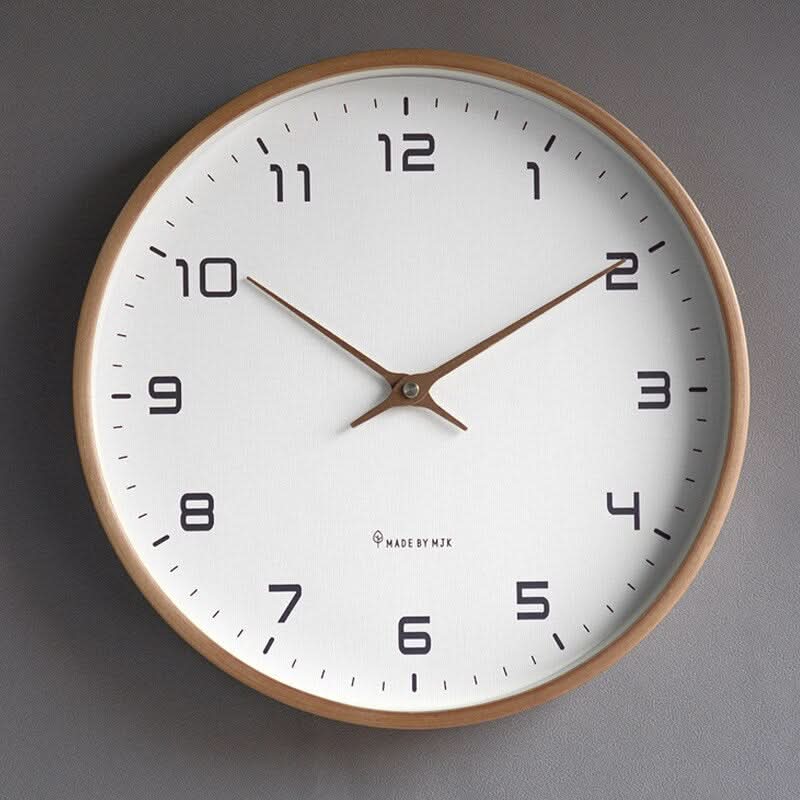 Wandklok Hout Scandinavisch Design 25cm 30cm Minimalistisch Stille Uurwerk Woonkamer Keuken Interieur | Sulvida