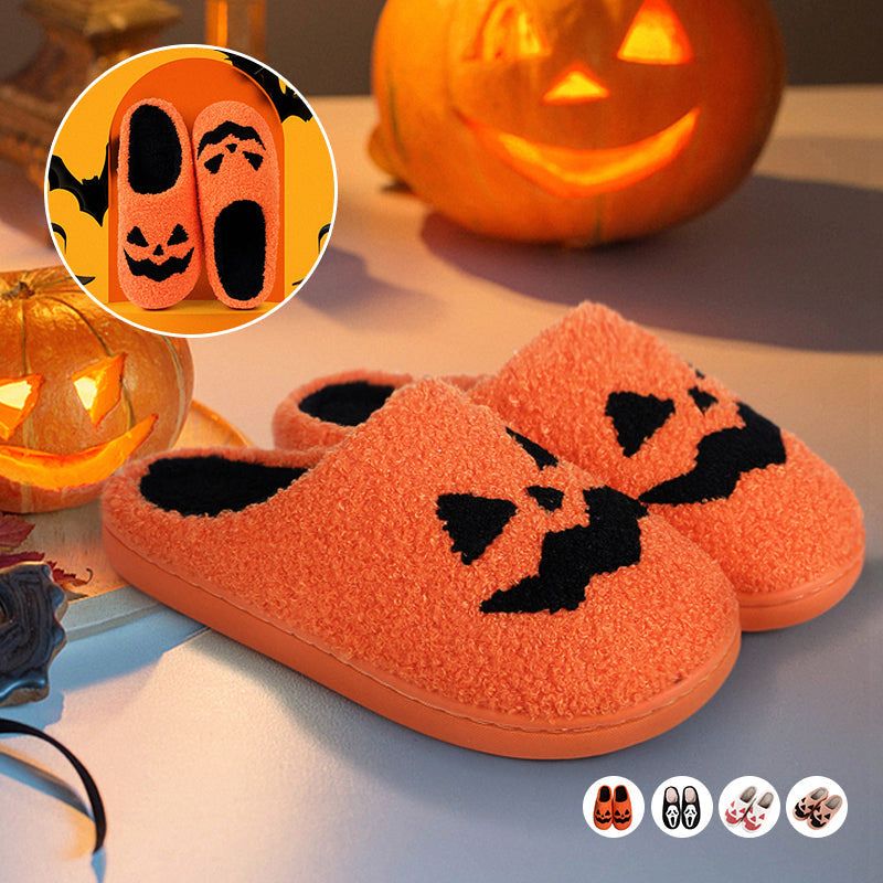 Halloween Huispantoffels met Pompoenenprint Antislip Zachte Binnenschoenen Comfortable Indoor Sloffen Volwassenen | Sulvida