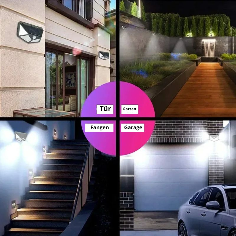 Buiten Solar Wandlamp met Bewegingssensor – Waterdichte LED-Tuinverlichting voor Tuin, Oprit en Terras | Sulvida
